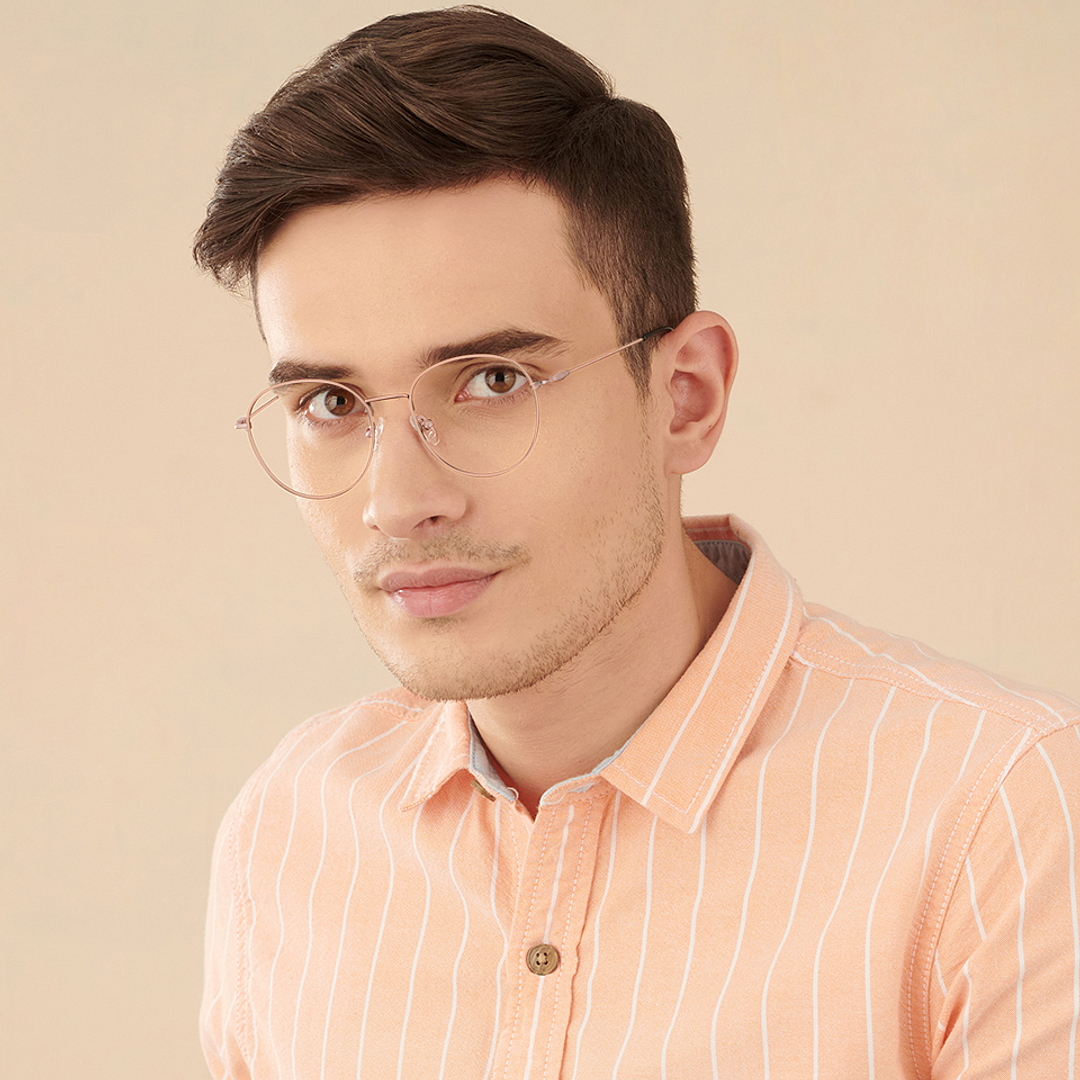 Vincent Chase Online Rose Gold Full Rim Round left side