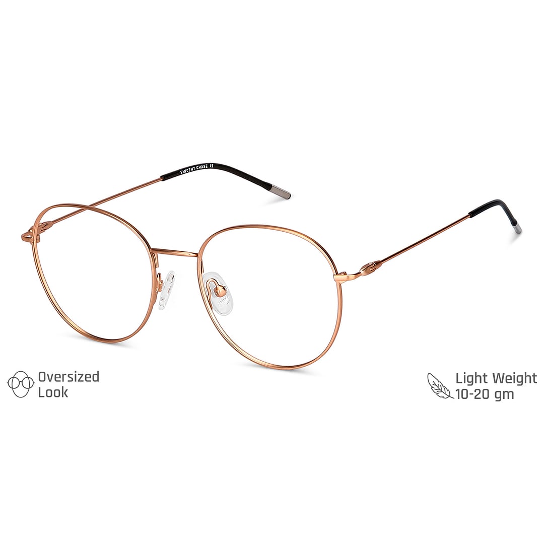 Vincent Chase Online Rose Gold Full Rim Round left side
