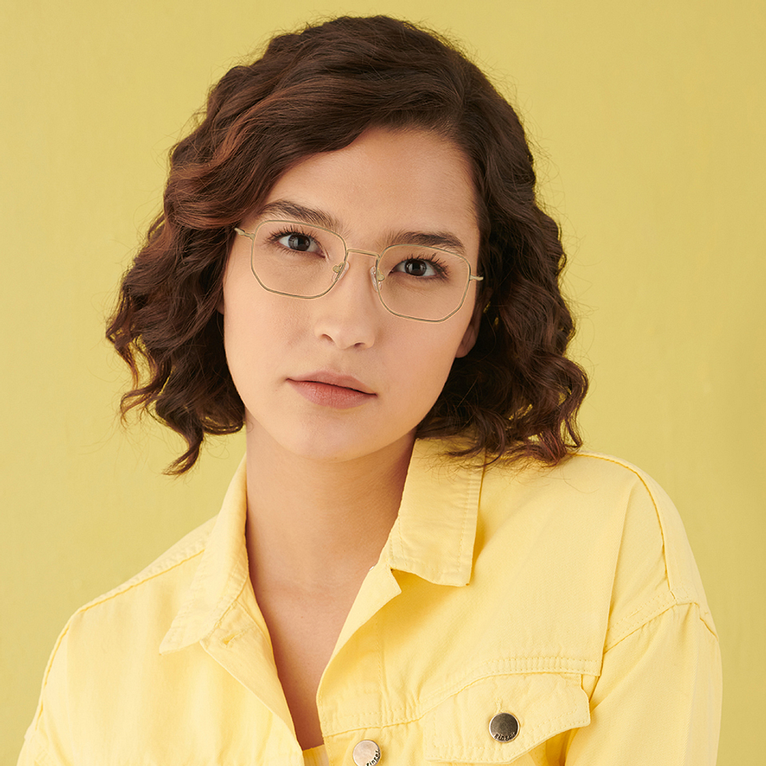 Vincent Chase Online Gold Full Rim Geometric left side