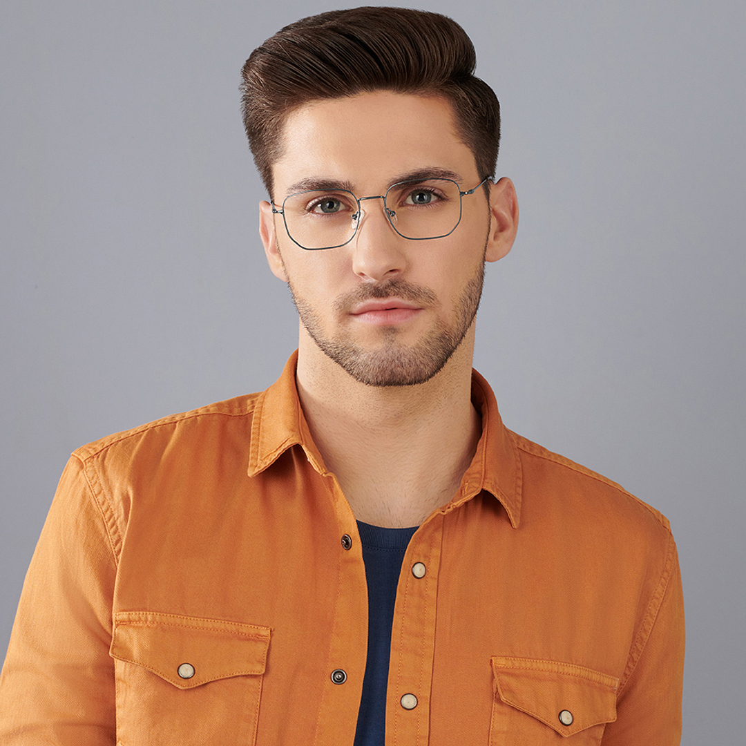 Vincent Chase Online Mid Gunmetal Full Rim Geometric left side