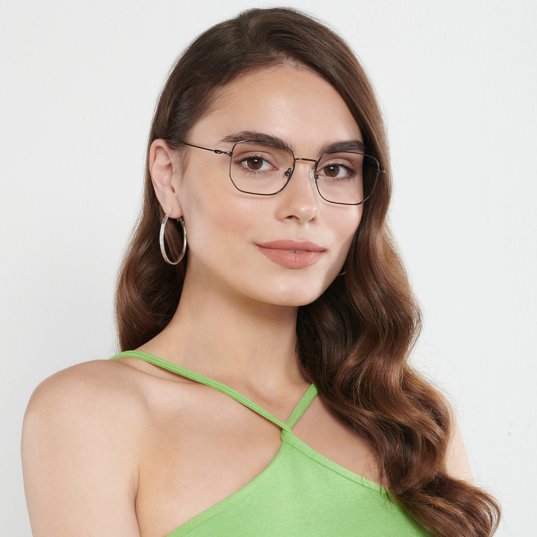Vincent Chase Online Mid Gunmetal Full Rim Geometric left side