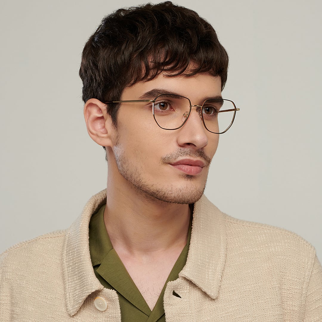 Vincent Chase Black Full Rim Geometric right side