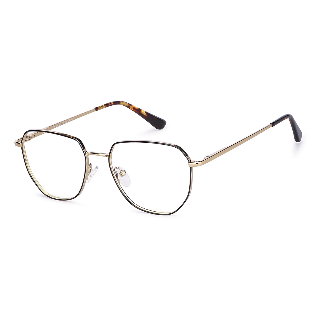 Vincent Chase Black Full Rim Geometric left side