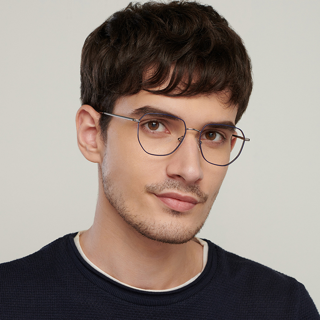 Vincent Chase Online Sky Blue Full Rim Geometric right side