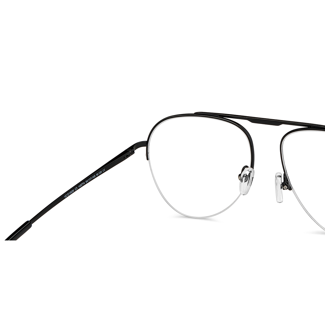 Vincent Chase Online Black Half Rim Aviator right side