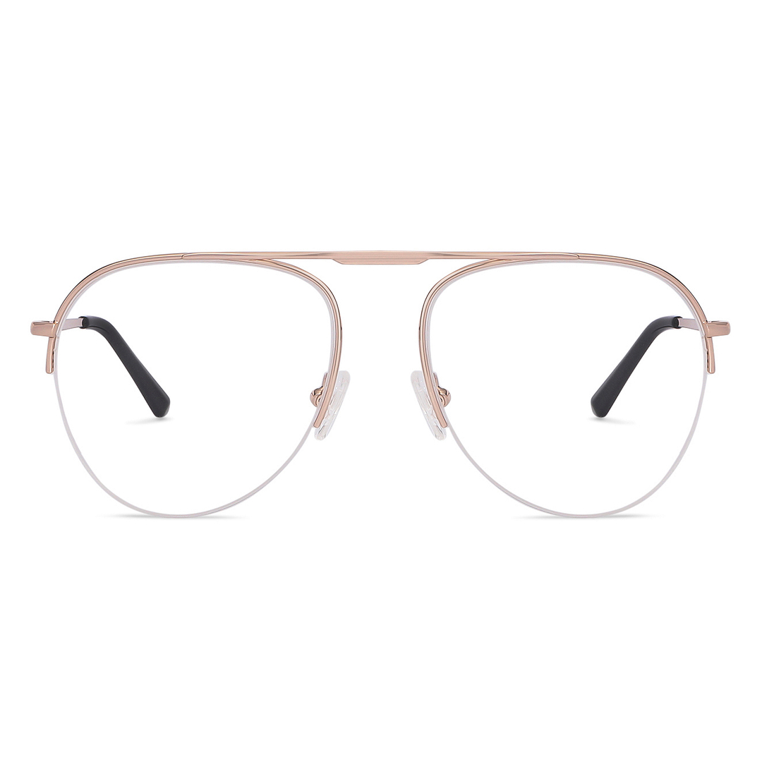 Vincent Chase Online Gold Half Rim Aviator left side