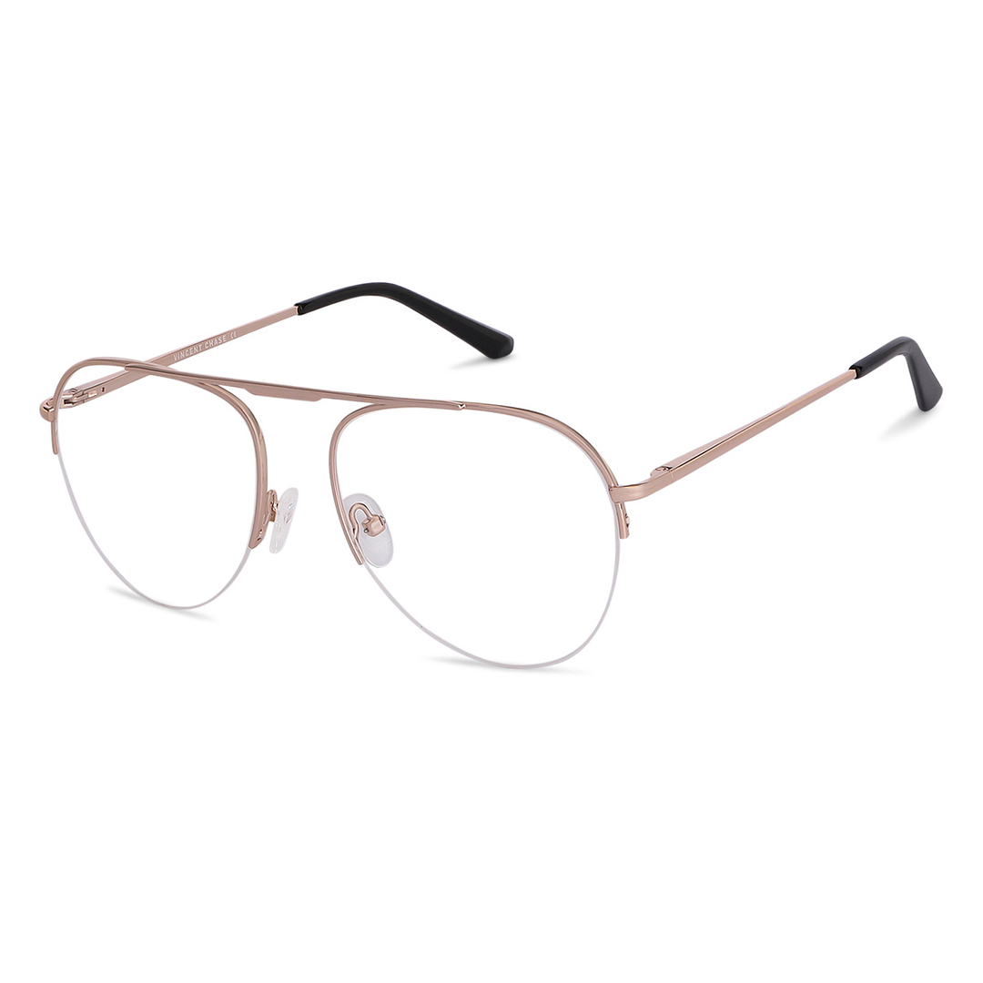 Vincent Chase Online Gold Half Rim Aviator right side