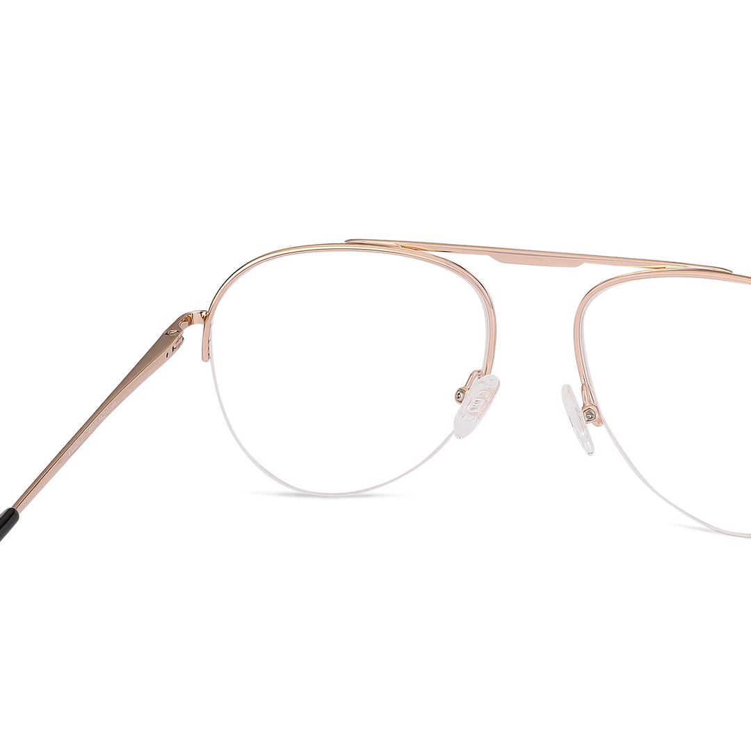 Vincent Chase Online Gold Half Rim Aviator right side
