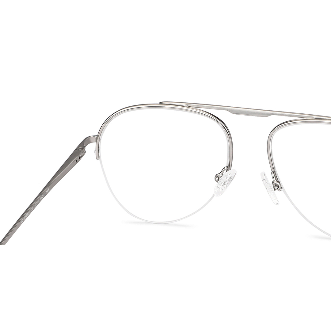 Vincent Chase Online Silver Half Rim Aviator right side