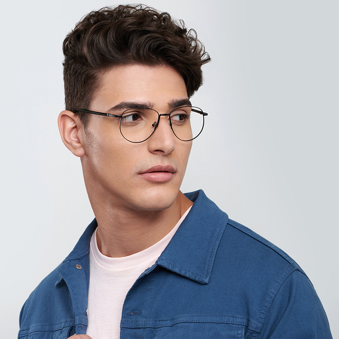 Vincent Chase Online Black Full Rim Aviator right side