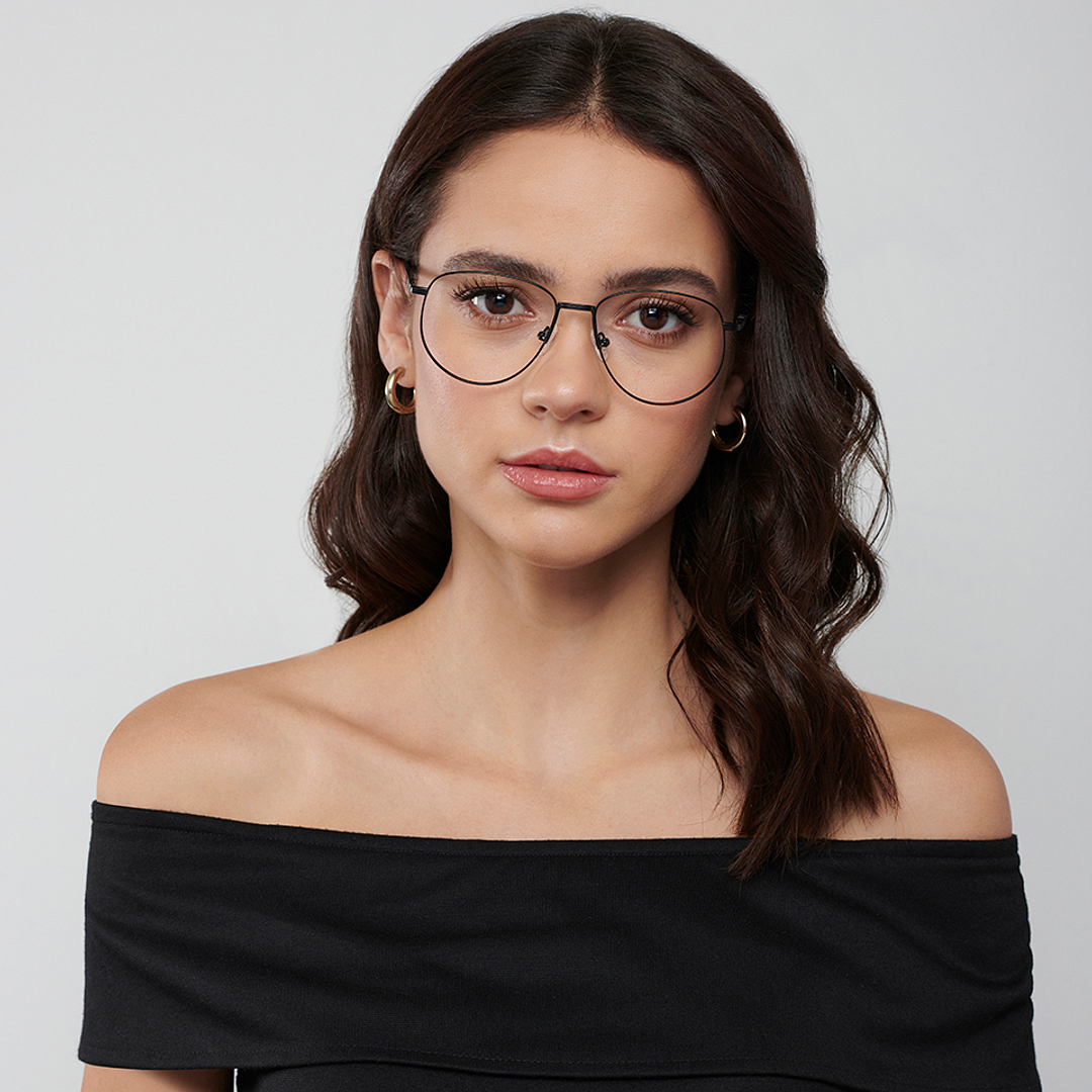 Vincent Chase Online Black Full Rim Aviator left side