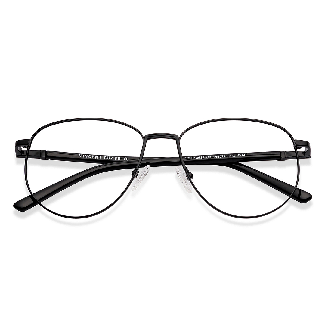 Vincent Chase Online Black Full Rim Aviator left side