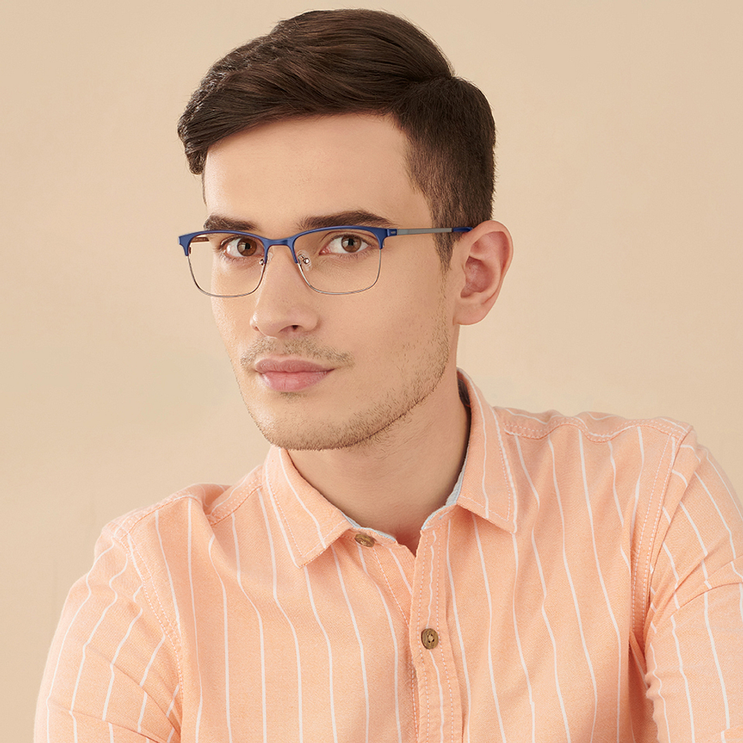 Vincent Chase Online Silver Full Rim Square left side