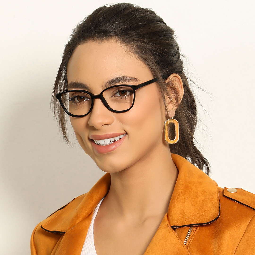 Vincent Chase Online Black Full Rim Cat Eye left side