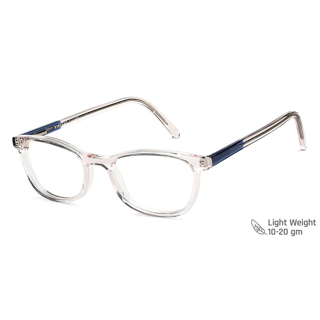 Vincent Chase Crystal Transparent Full Rim Rectangle left side