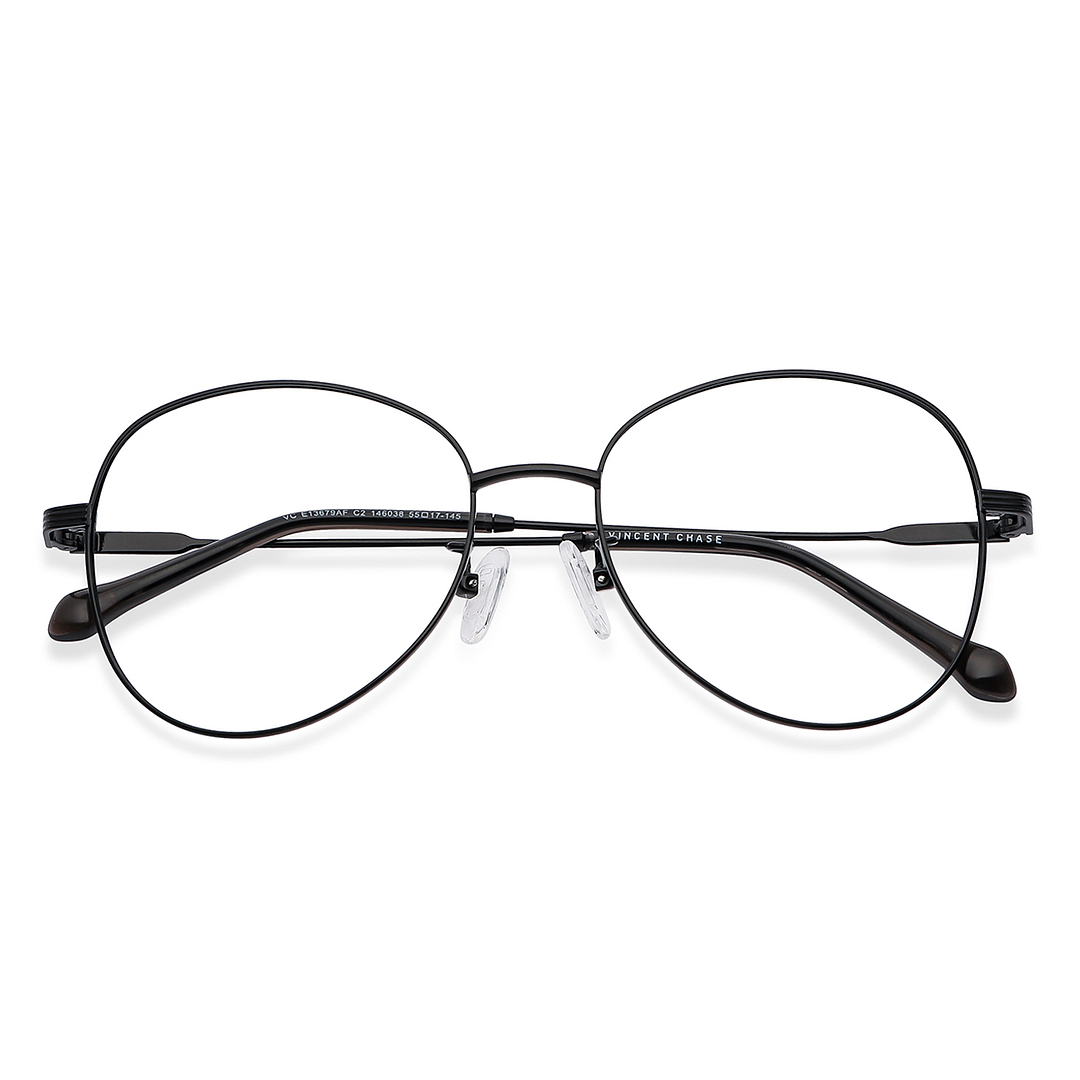 Vincent Chase Online Black Full Rim Round left side