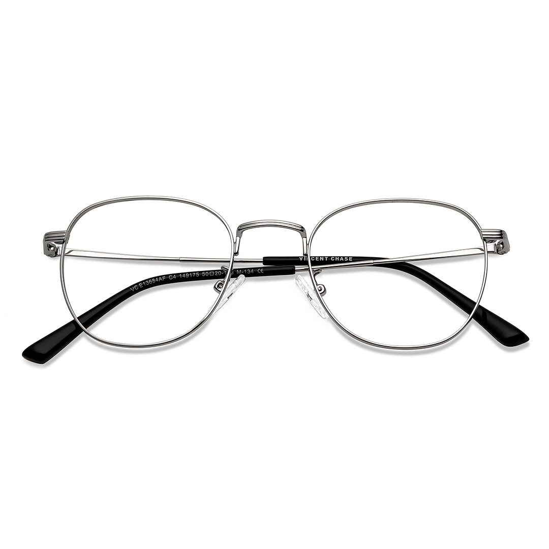 Vincent Chase Online Silver Full Rim Round left side