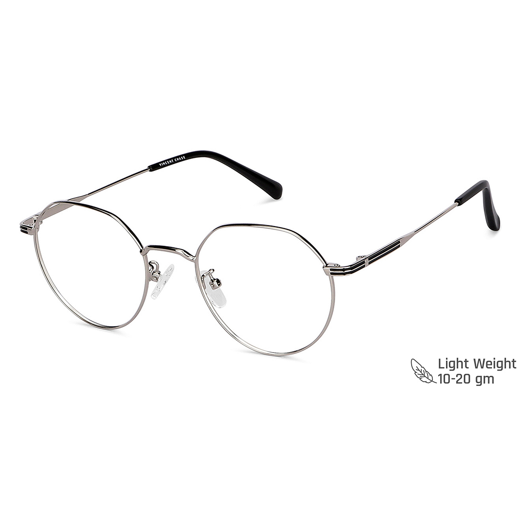 Vincent Chase Online Silver Full Rim Round left side