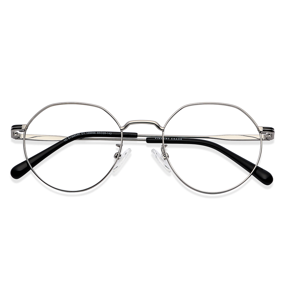 Vincent Chase Online Silver Full Rim Round left side