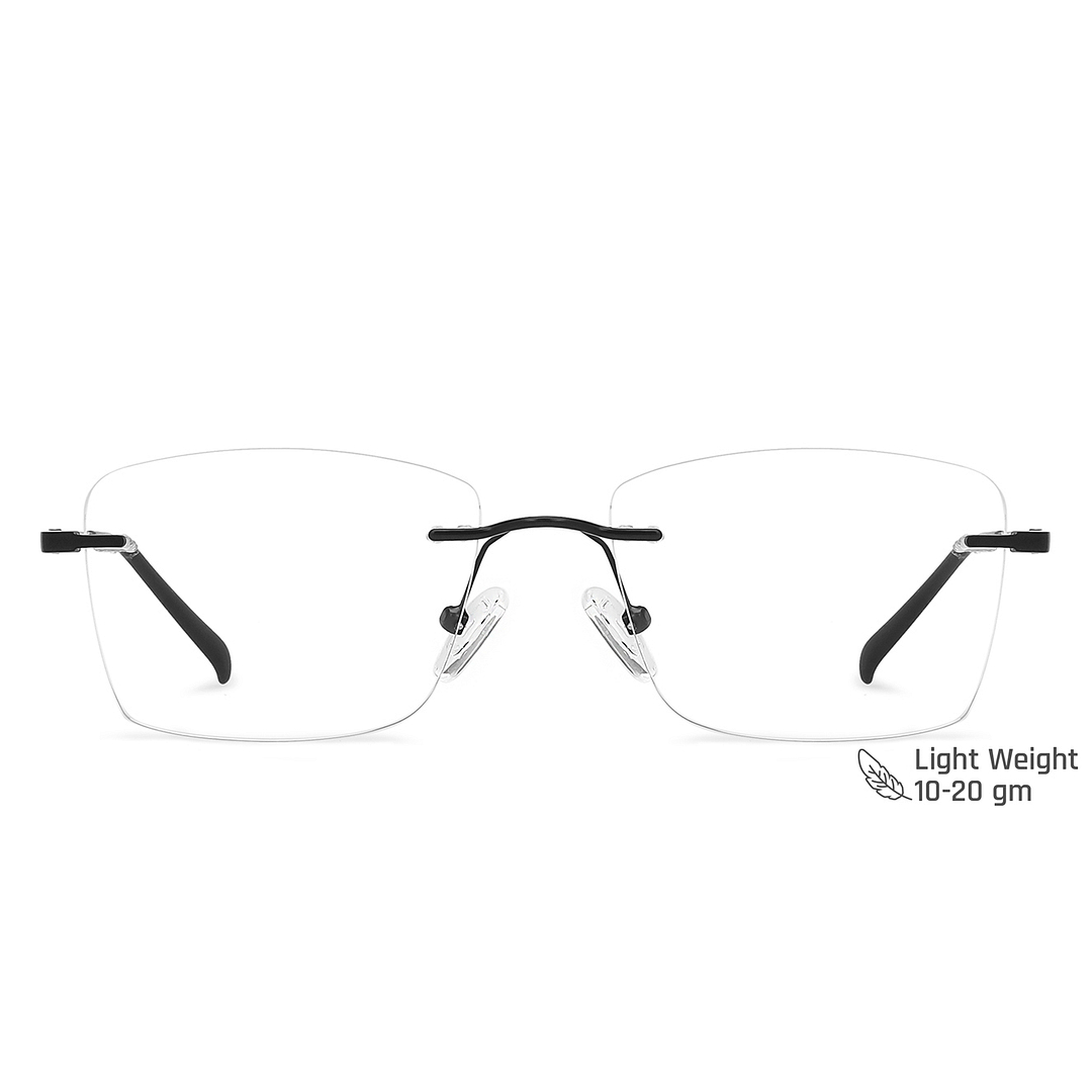 Vincent Chase Online Black Rimless Square left side