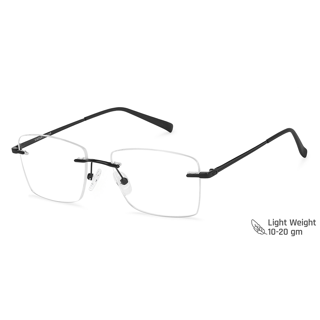 Vincent Chase Online Black Rimless Square right side