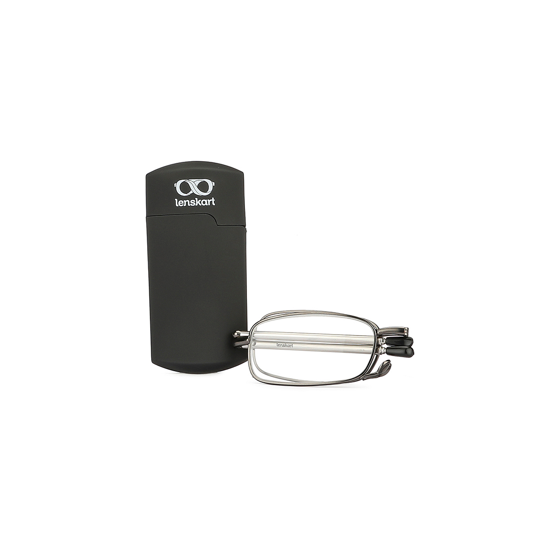 LENSKART PREMIUM READERS Gunmetal Black Full Rim Rectangle LENSKART PREMIUM READERS LK E13689 Only for 2 5 Prefitted Powers left side