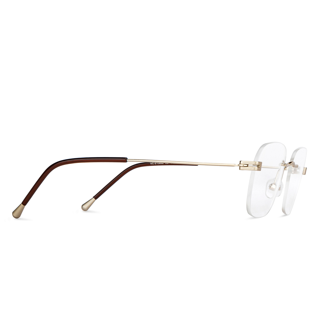 Vincent Chase Online Gold Rimless Square left side