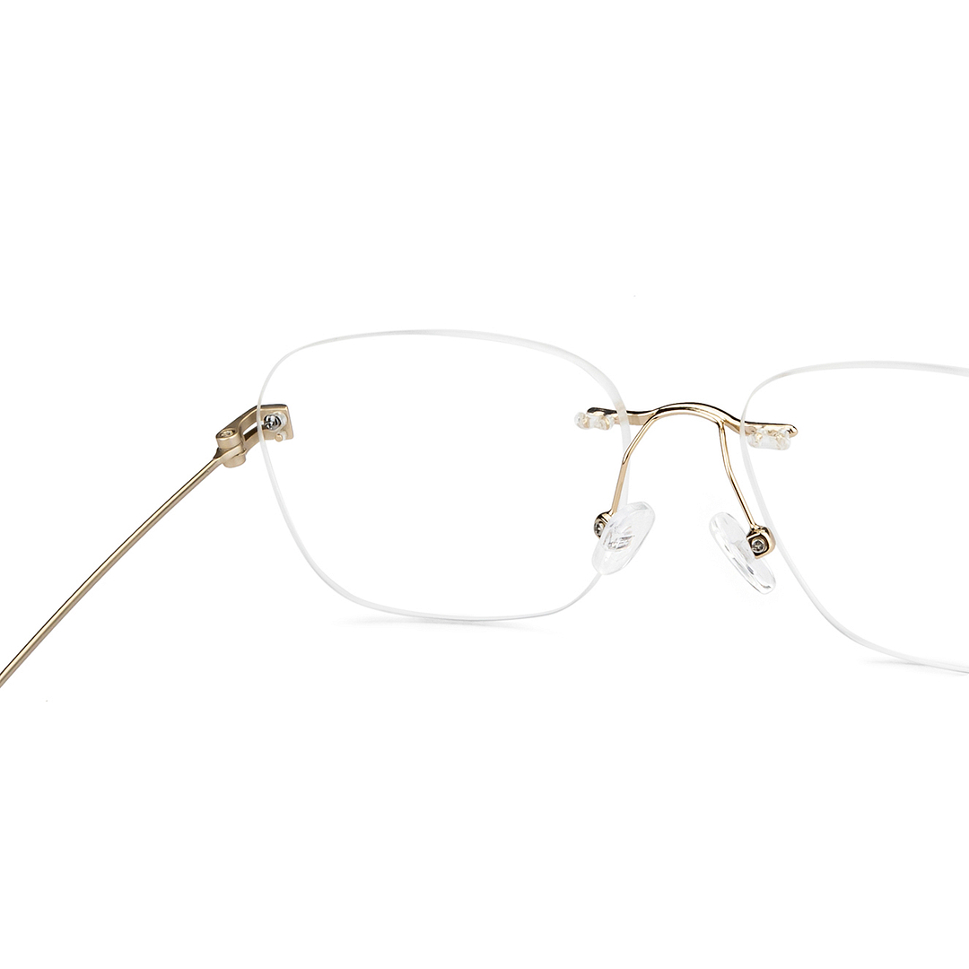 Vincent Chase Online Gold Rimless Square right side
