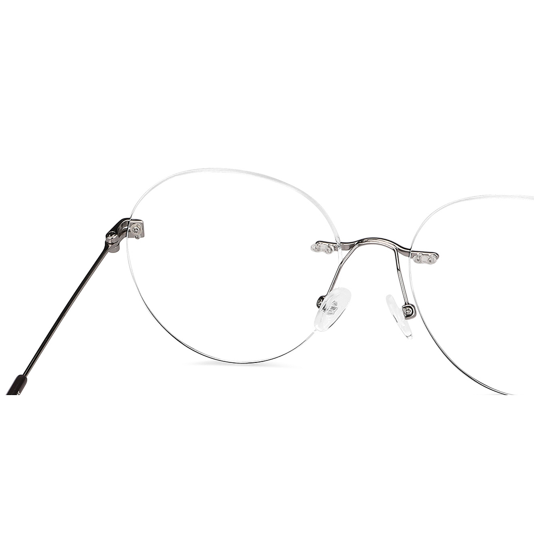 Vincent Chase Online Mid Gunmetal Rimless Round right side