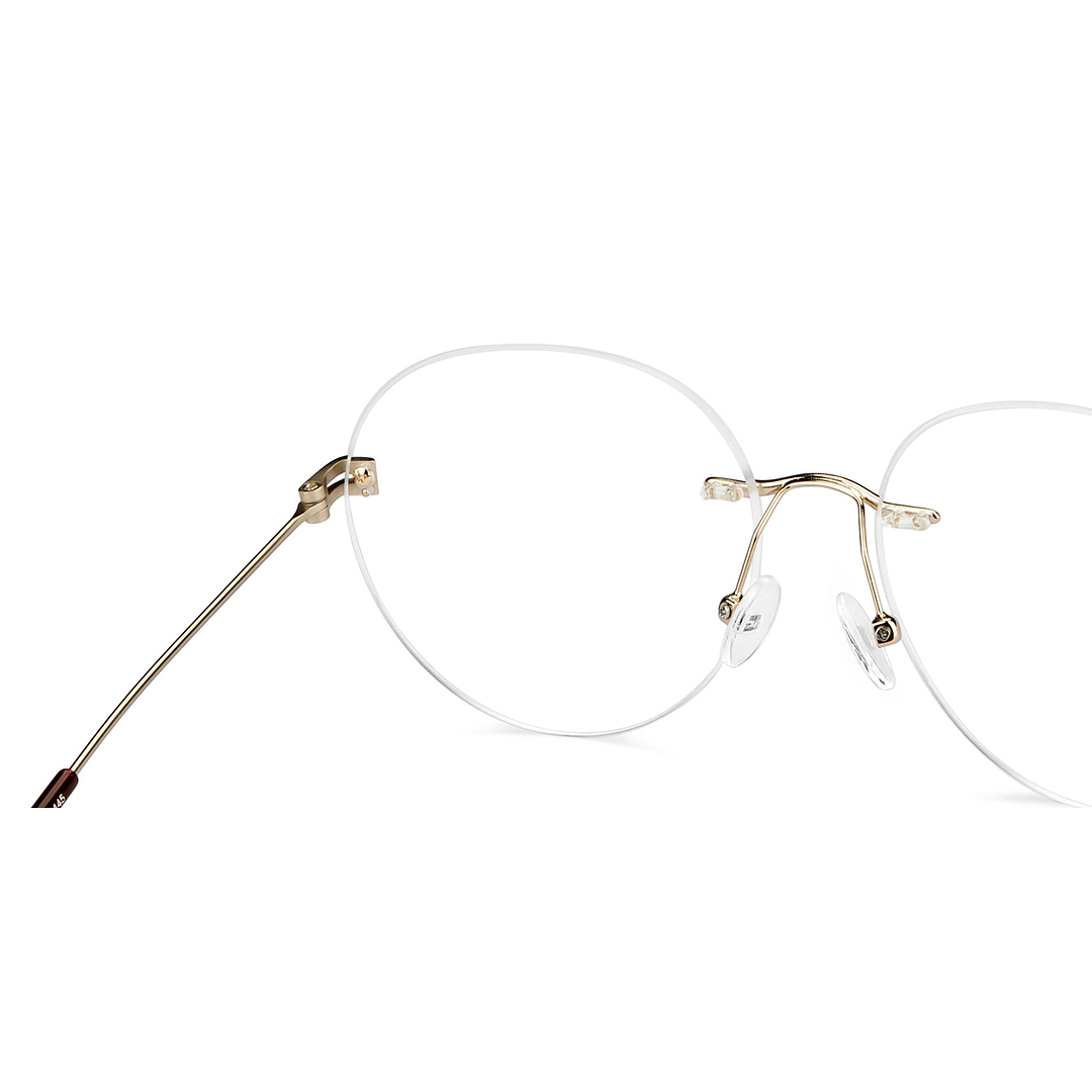 Vincent Chase Online Gold Rimless Round right side