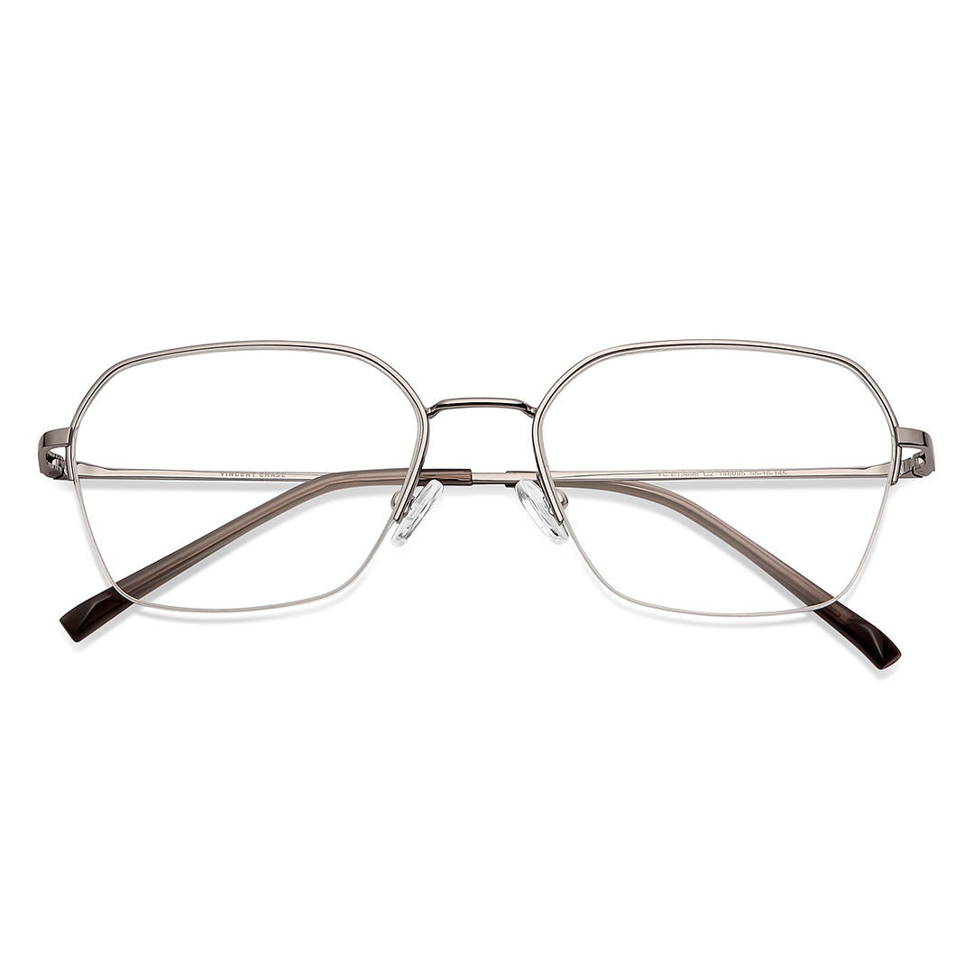 Vincent Chase Online Mid Gunmetal Half Rim Geometric left side