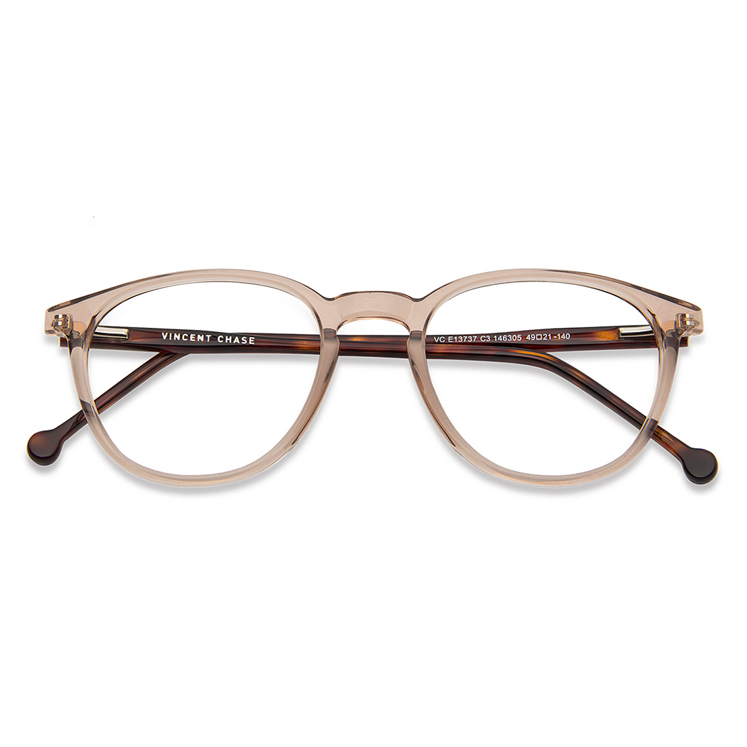 Vincent Chase Online Brown Transparent Full Rim Round right side