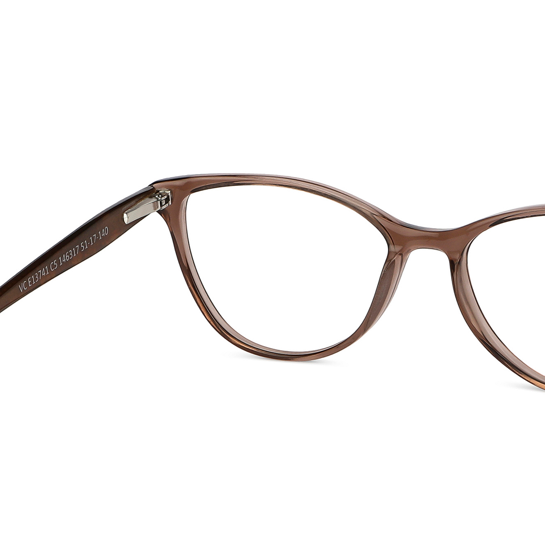 Vincent Chase Online Brown Transparent Full Rim Cat Eye right side