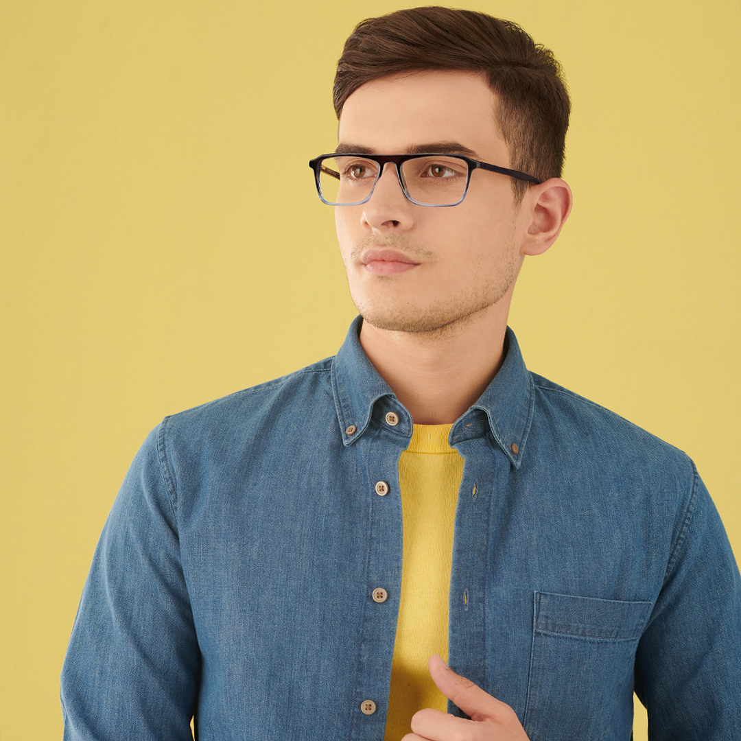 Vincent Chase Online Brown Transparent Full Rim Rectangle right side