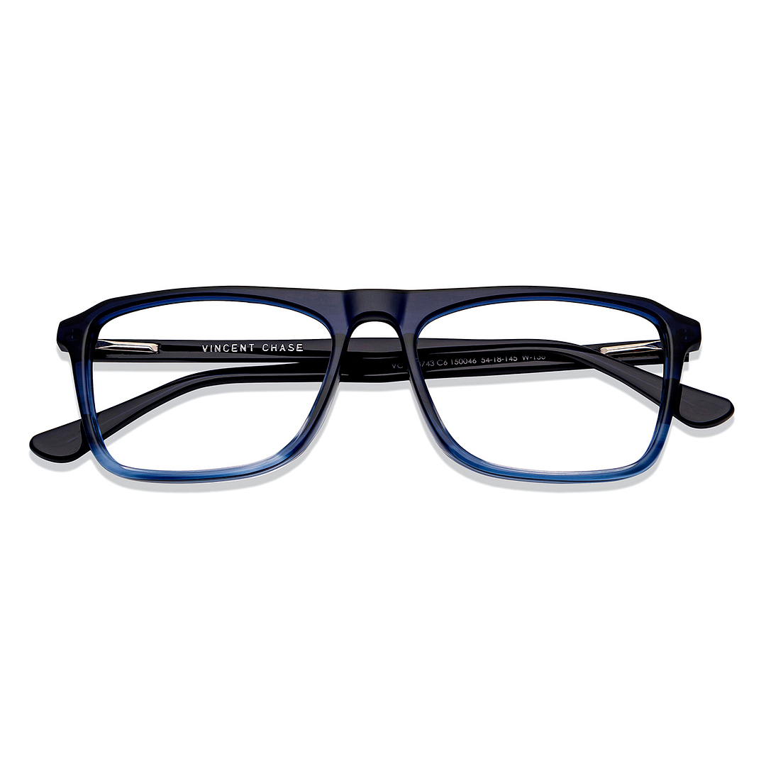 Vincent Chase Online Sky Blue Full Rim Rectangle left side