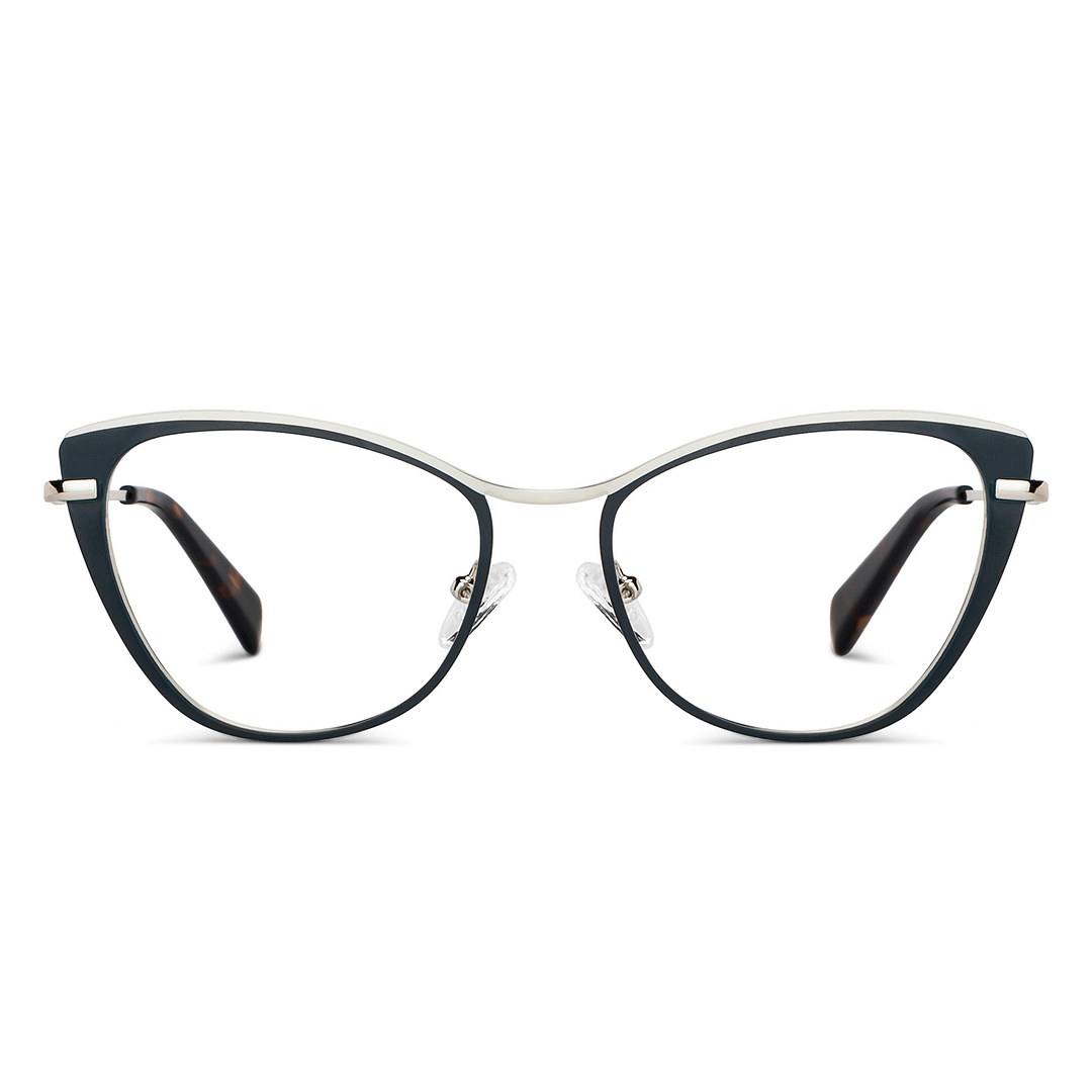 Vincent Chase Online Silver Full Rim Cat Eye left side