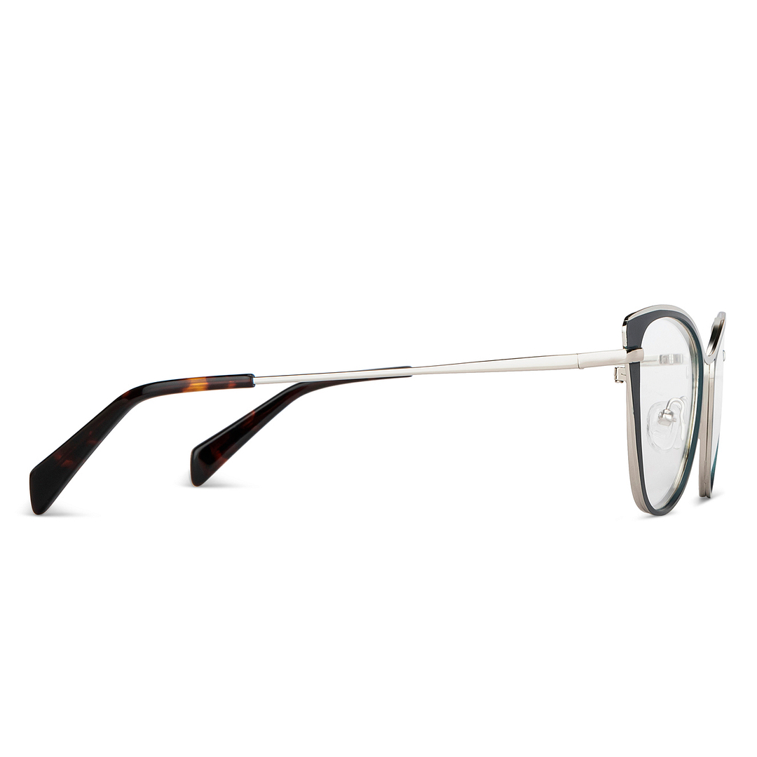 Vincent Chase Online Silver Full Rim Cat Eye left side