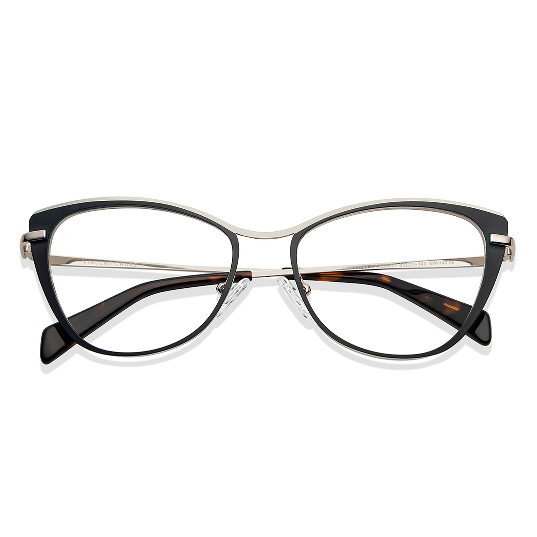 Vincent Chase Online Silver Full Rim Cat Eye left side
