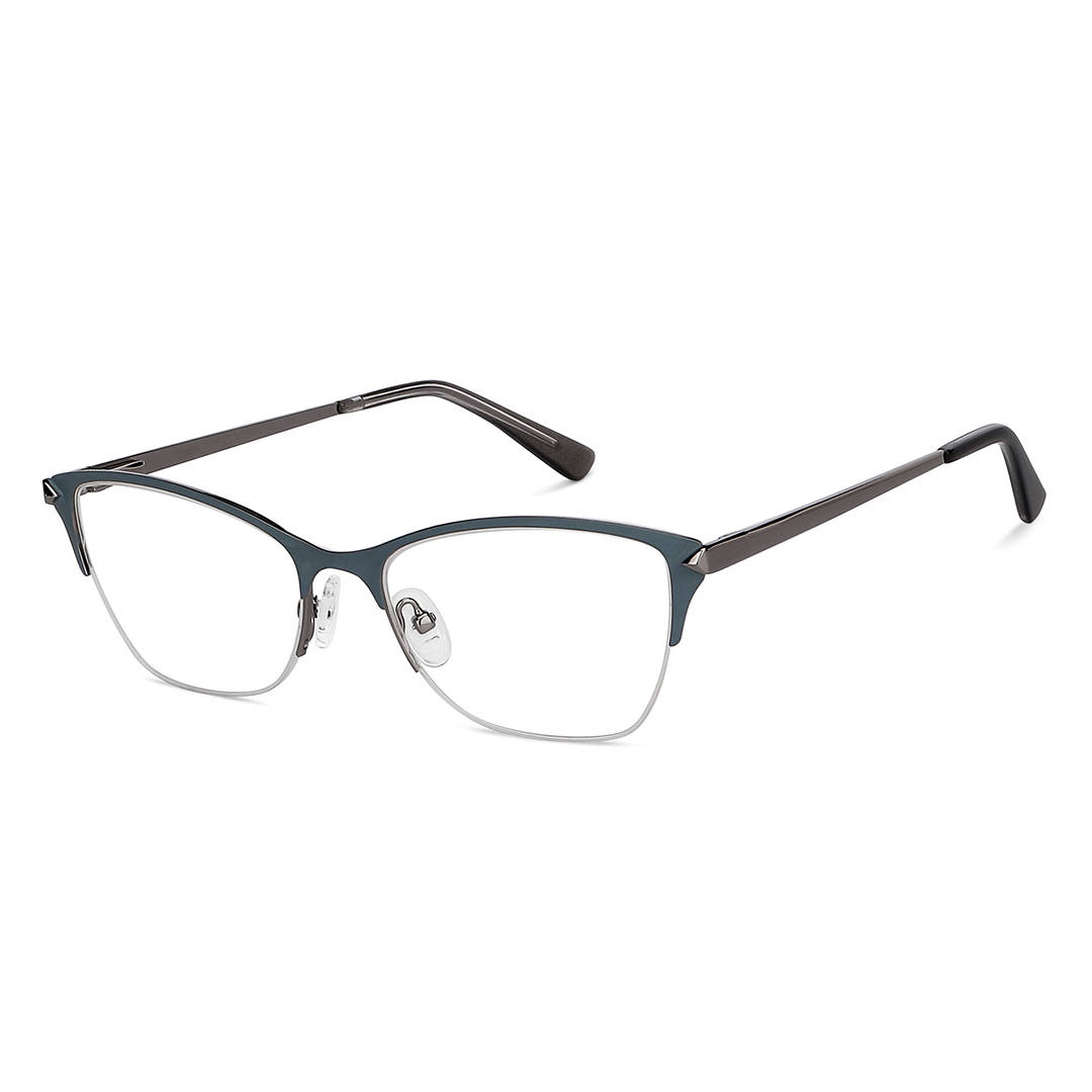 Vincent Chase Online Light Gray Half Rim Cat Eye right side