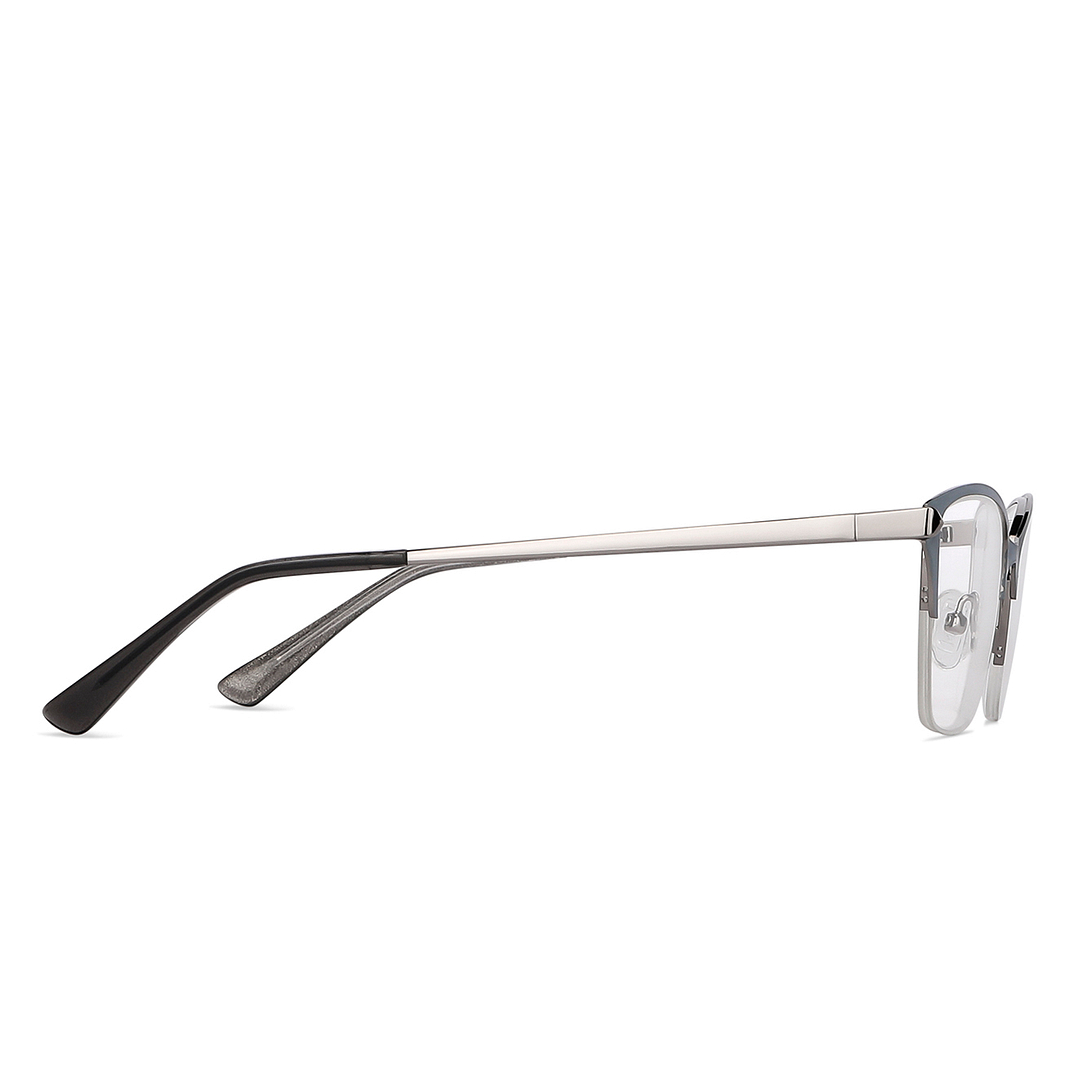 Vincent Chase Online Light Gray Half Rim Cat Eye left side