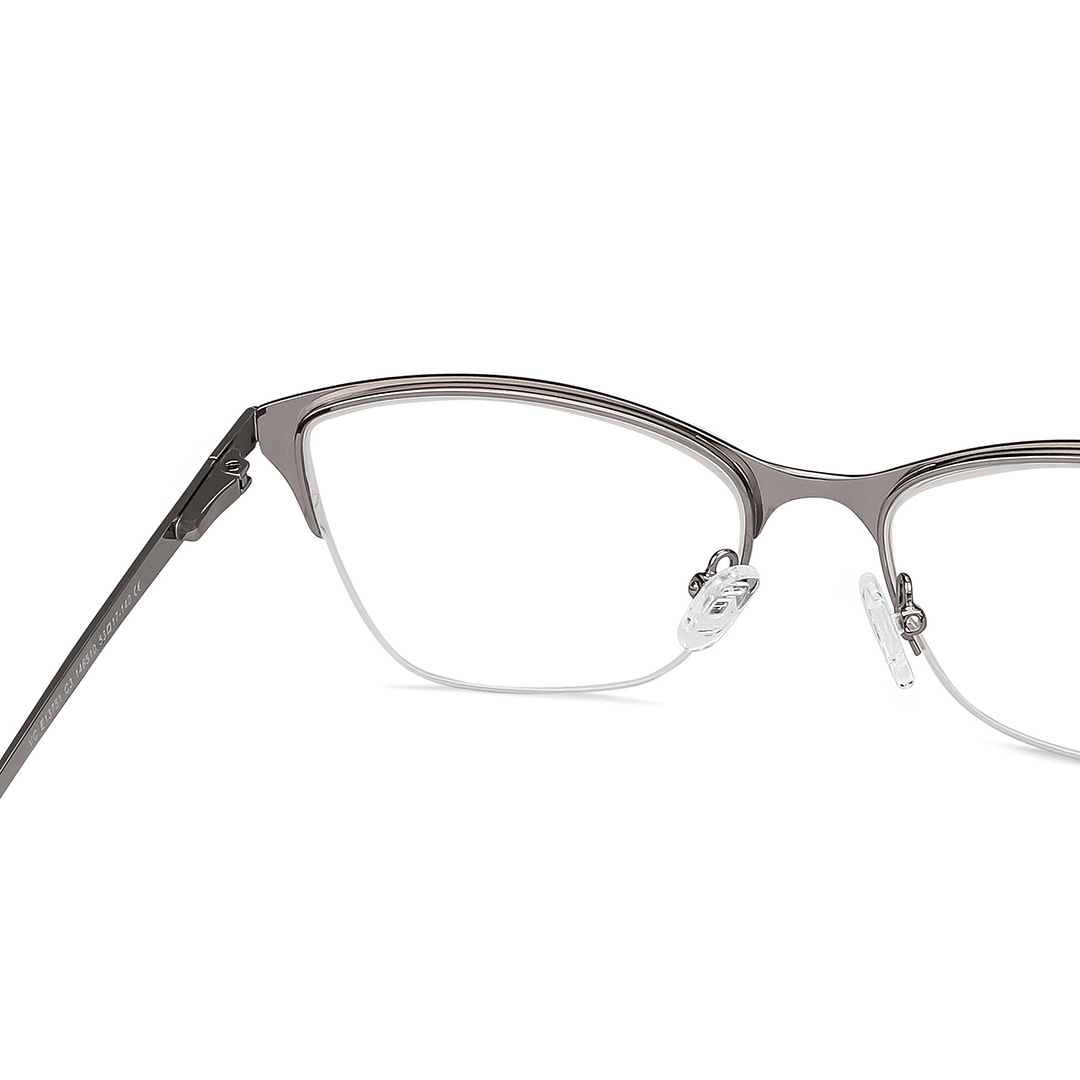 Vincent Chase Online Light Gray Half Rim Cat Eye right side
