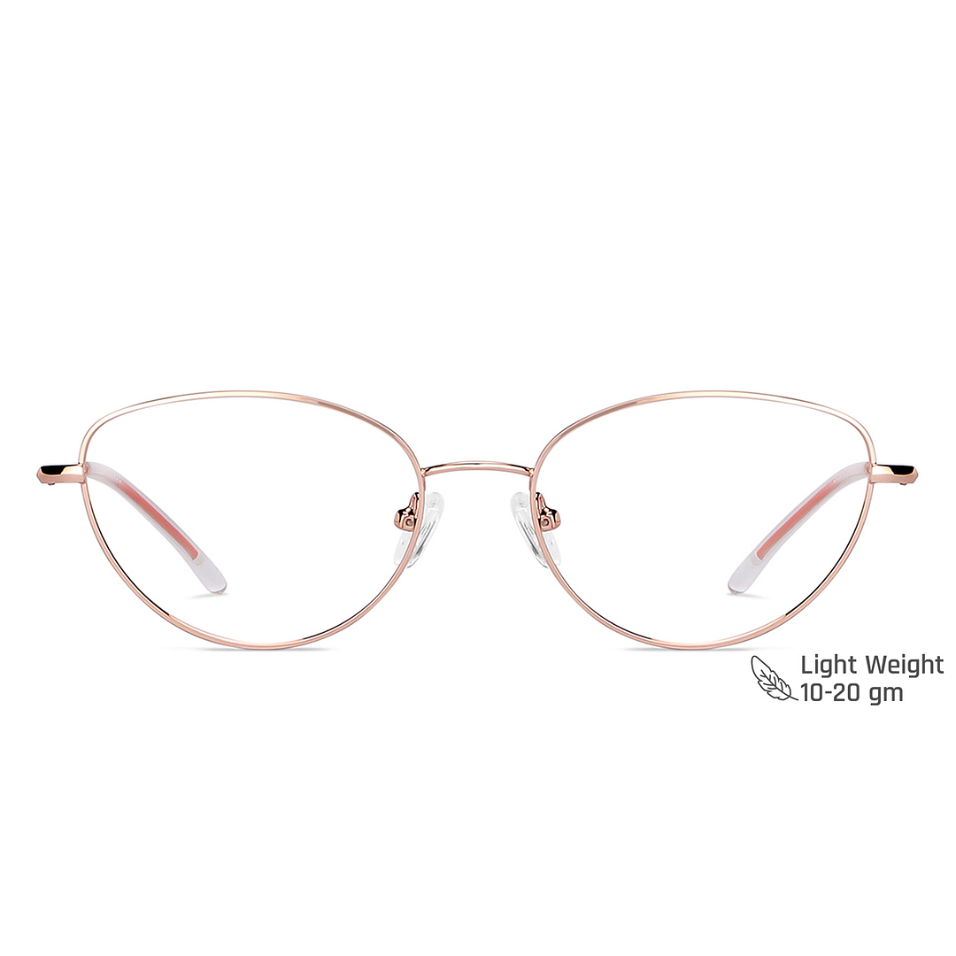 Vincent Chase Online Rose Gold Full Rim Cat Eye left side