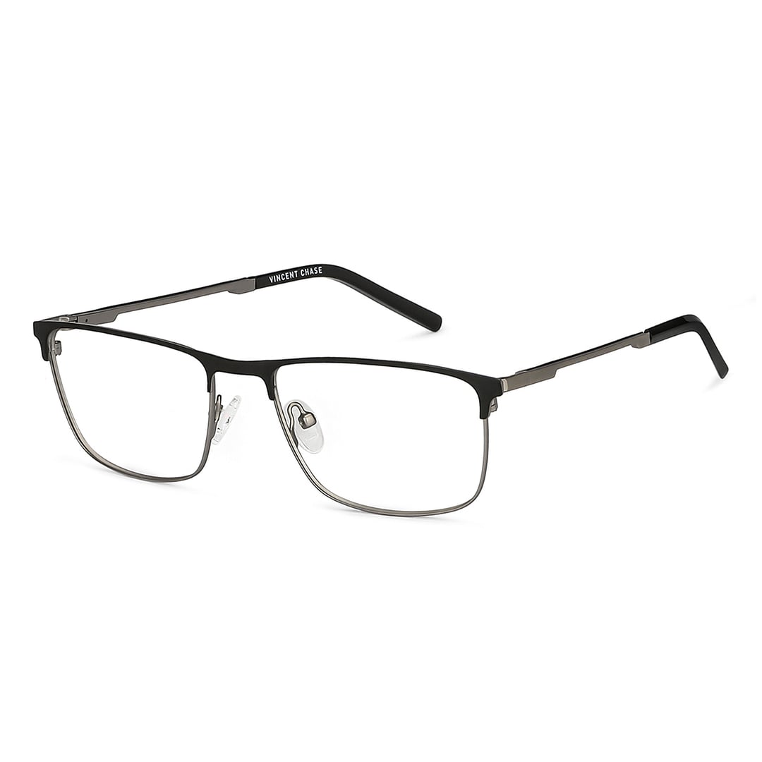 Vincent Chase Black Full Rim Rectangle left side