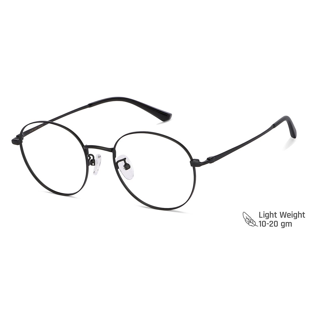 Vincent Chase Online Black Full Rim Round left side