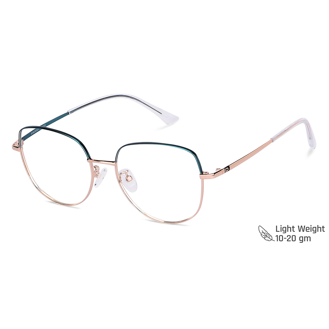 Vincent Chase Online Gold Full Rim Geometric left side