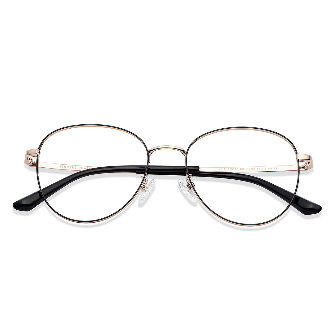 Vincent Chase Online Black Full Rim Round left side