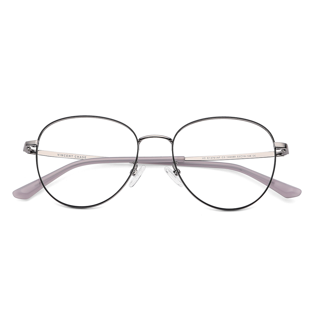 Vincent Chase Online Dark Gunmetal Full Rim Round left side