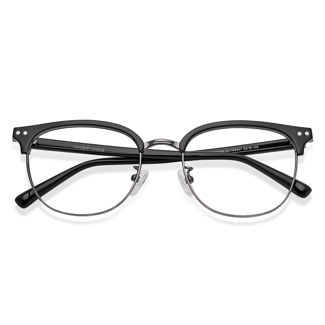 Vincent Chase Online Dark Gunmetal Full Rim Clubmaster left side