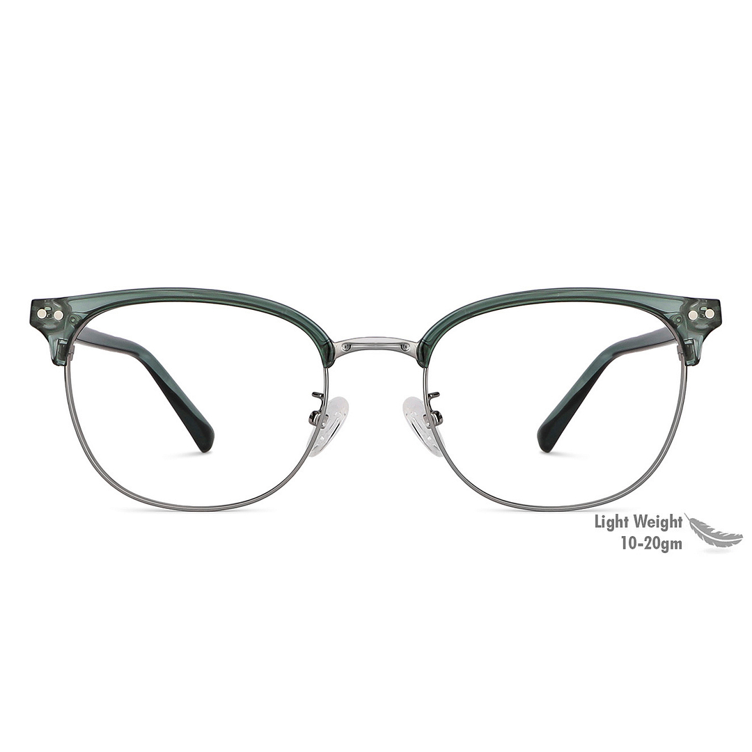 Vincent Chase Online Green Transparent Full Rim Clubmaster right side