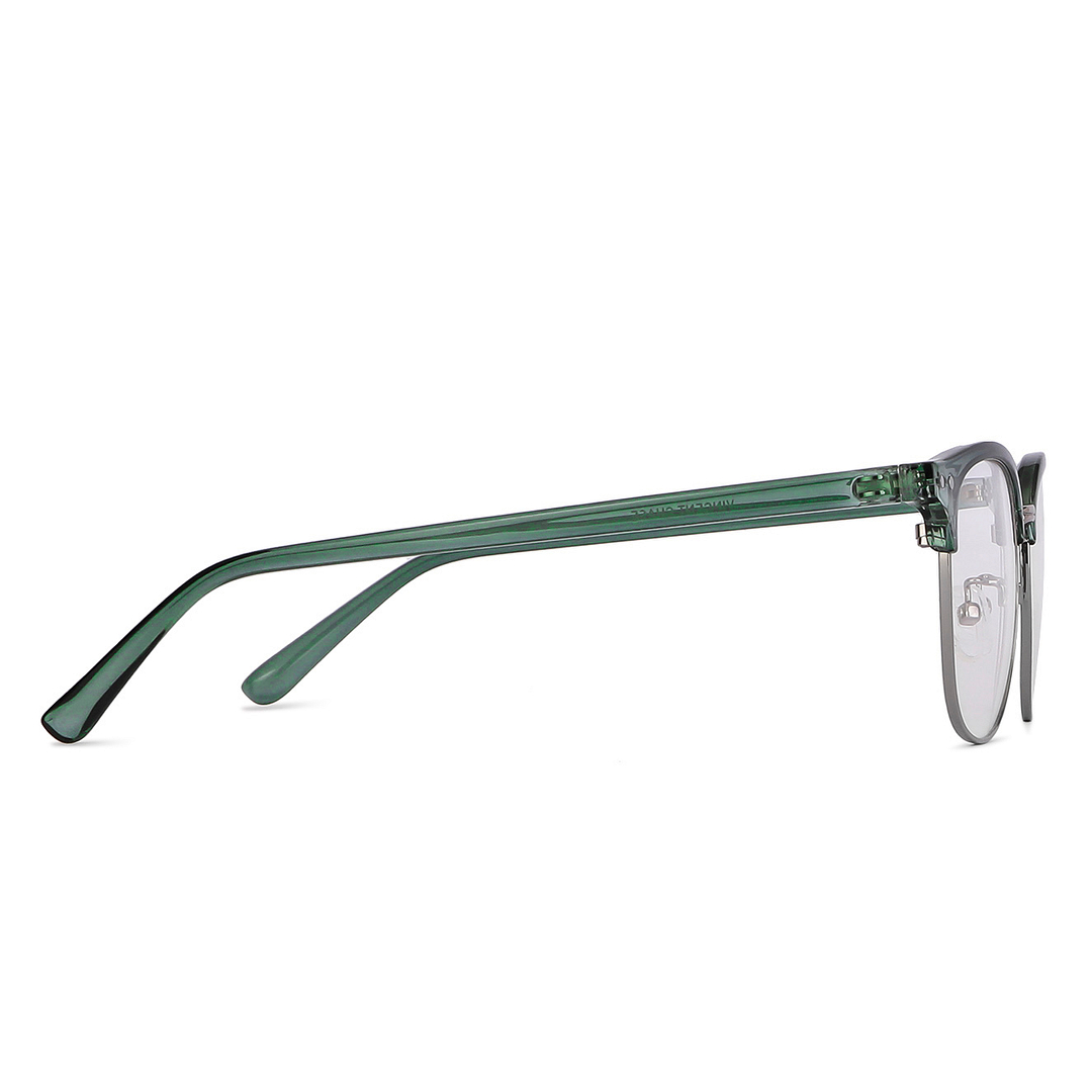 Vincent Chase Online Green Transparent Full Rim Clubmaster left side